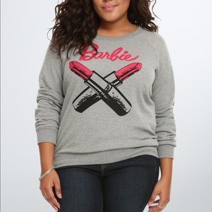 Torrid Barbie Lipstick Logo Sweater- Size 3